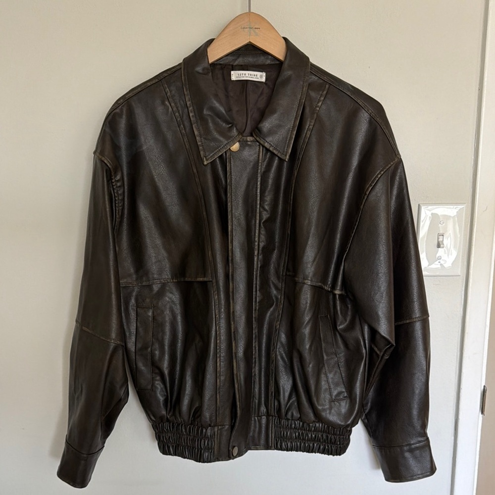 12th Tribe London Calling Vegan Leather Oversized Jacket